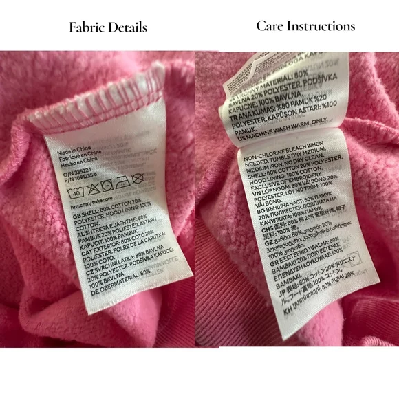 H&M x Disney Pink Mickey Mouse Hoodie Sweatshirt – Size M - Picture 5 of 5